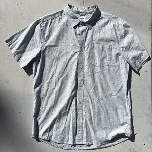 Men's PrAna Button-Down Shirt Multicolor Geometric L Cotton Hippy BOHO City Open